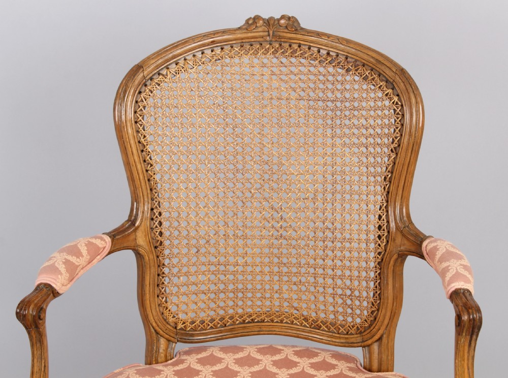 Pair of 19th century waxed beech fauteuils in the Louis XV style View IV