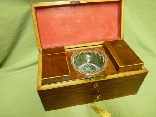 Classic Georgian Partridge Wood Canister Tea Caddy. c1810
