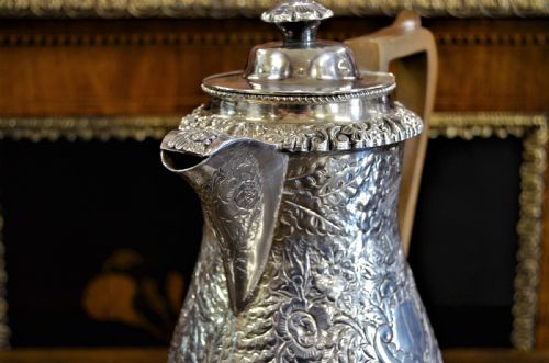 GEORGIAN SILVER PLATED WATER JUG POT - ADDITIONAL PHOTO 1