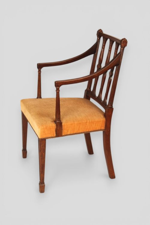 SET OF SIX SINGLE AND TWO CARVERS MAHOGANY DINING CHAIRS - ADDITIONAL PHOTO 3