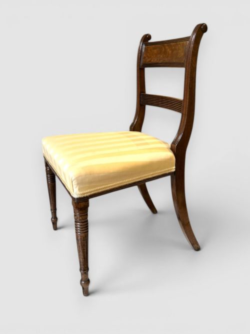Set of six mahogany dining chairs of good shape and detail