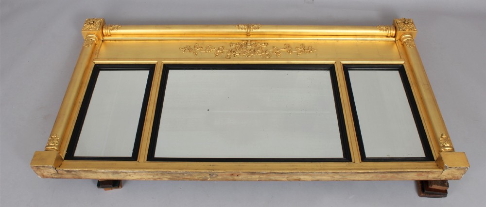 Regency triple plate gilt overmantle mirror View IV