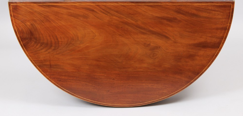 George III period mahogany semi-circular tea table View VII