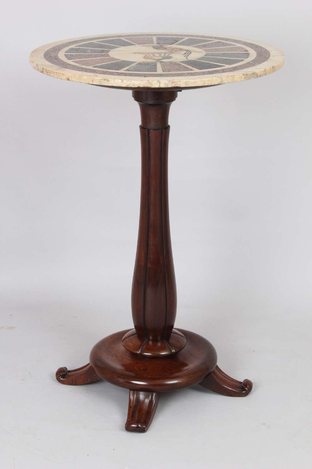 An early 19th century marble-topped pedestal table View IV