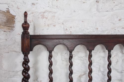 fig 1. Exquisite Mahogany and Oak, Barley Twist No End Super-King Bed