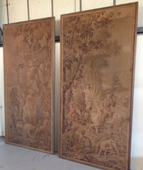 Large Pair of Flemish Tapestry Panels