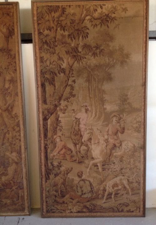 fig 1. Large pair of Flemish tapestry panels