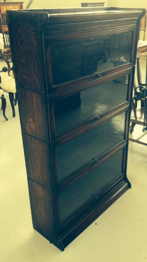 Globe Wernicke Style 4 Height Sectional Oak Bookcase