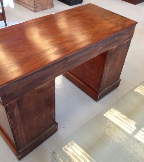 fig 2. Antique Victorian Mahogany twin pedestal desk circa 1870