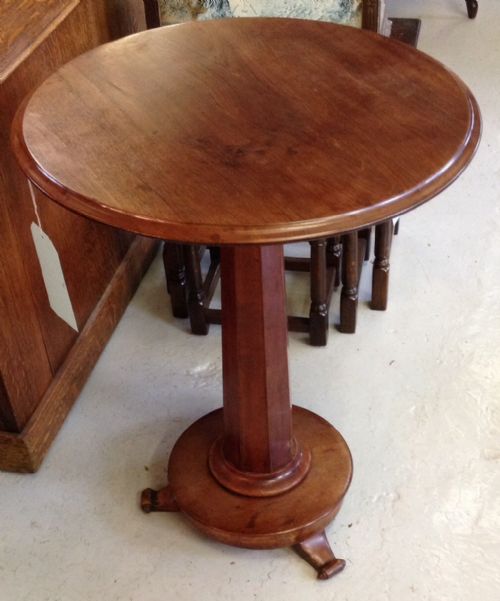 Circular Victorian Mahogany Window Table Circa 1850