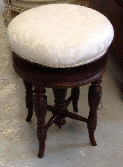 fig 1. Victorian mahogany revolving stool by H Brooks and Co circa 1880 