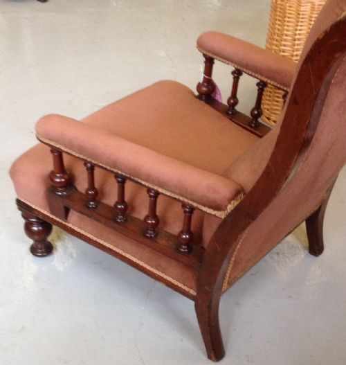 fig 1. Victorian mahogany framed library chair circa 1880