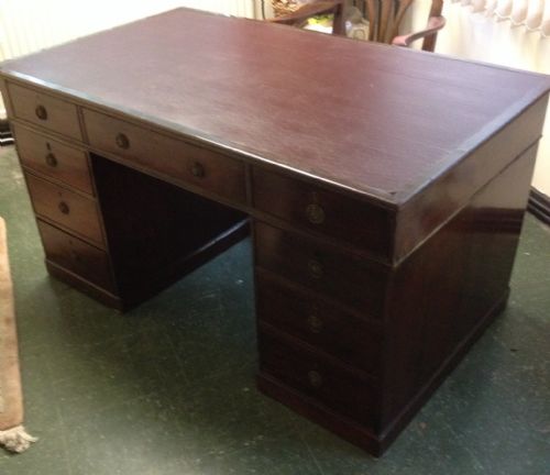 George the Third Mahogany Partners Desk for Restoration