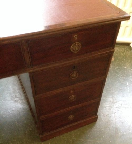 fig 1. George the third mahogany partners desk for restoration