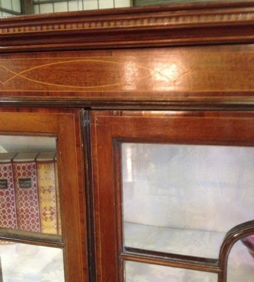 fig 1. Edwardian inlaid mahogany display cabinet circa 1910