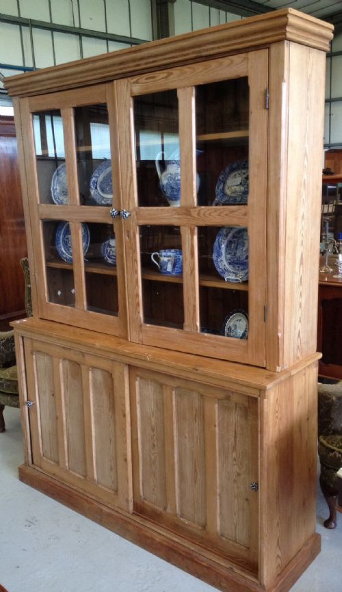 Antique Victorian Pine Housekeepers Cupboard