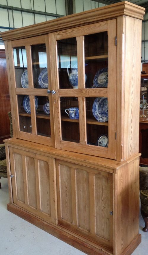 fig 1. Antique Victorian pine housekeepers cupboard