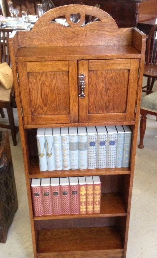 Antique Solid Oak Arts and Crafts Bookcase