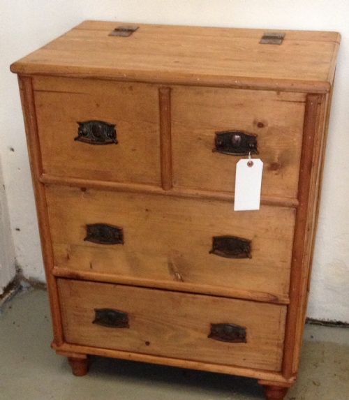 Victorian Pine Flour Bin in Original Condition