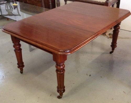 fig 1. Victorian mahogany wind out table , single leaf, lovely colour 