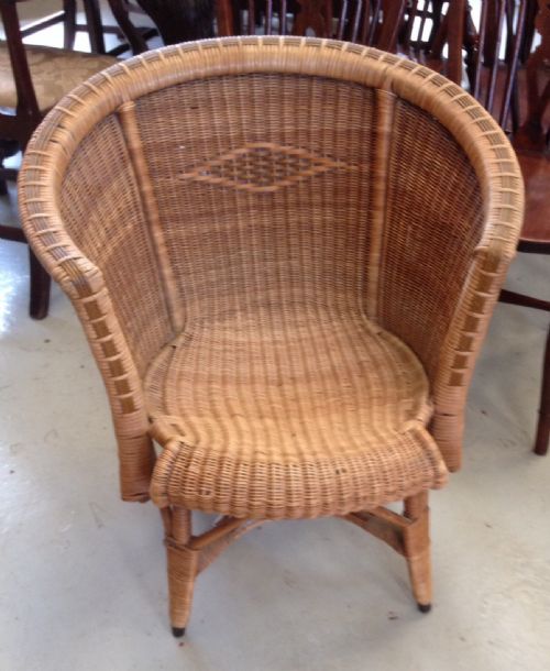 Wicker Tub Chair Circa 1920
