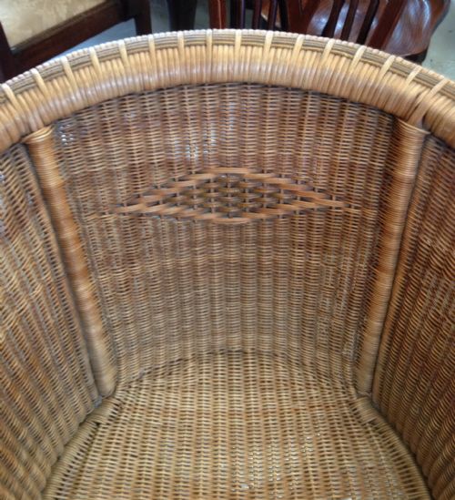 fig 1. Wicker tub chair circa 1920