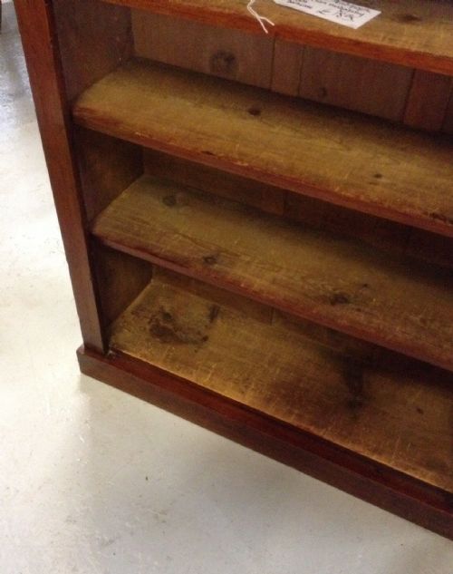 fig 1. Victorian mahogany open bookshelves with adjustable shelves