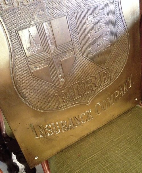 fig 2. Brass plaque for London and Lancashire fire insurance Company circa 1900