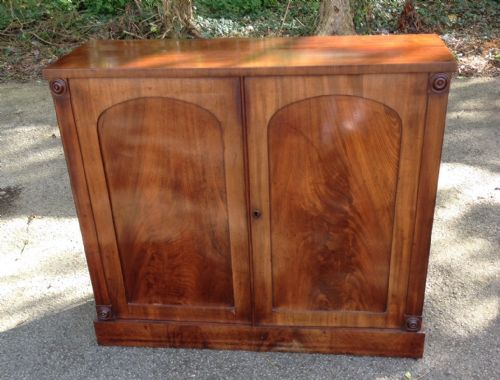 fig 1. Late Regency two door cabinet with flame mahogany doors 
