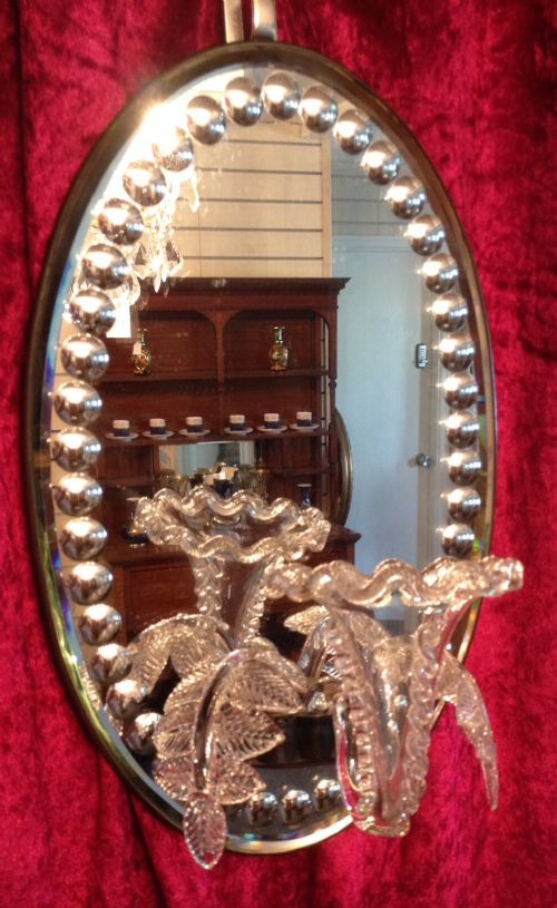 Venetian Girondelle Oval Mirror Circa 1920