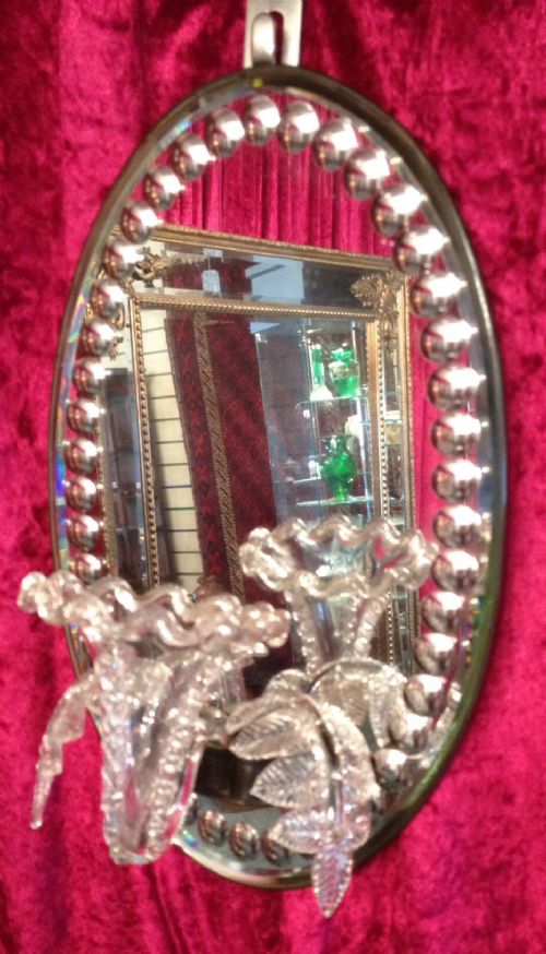 fig 1. Venetian Girondelle oval mirror circa 1920