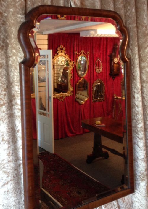 fig 1. Walnut framed beveled wall mirror circa 1880