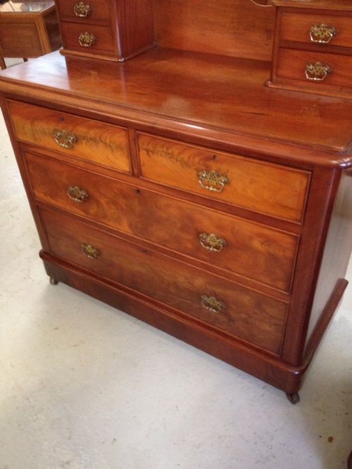fig 1. Victorian mahogany dressing chest . Completely original