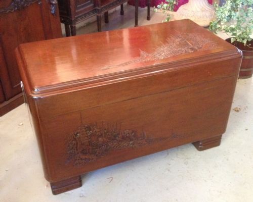 Camphorwood Chest with Interior Tray Circa 1920