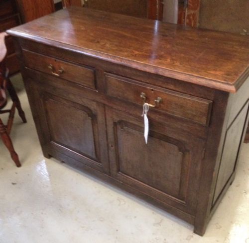 Nineteenth Century Oak Side Cabinet with Fielded Panels