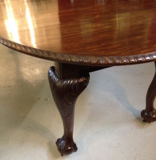 fig 1. Eight seater walnut wind out dining table with two leaves circa 1890