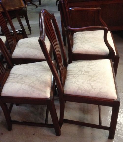 fig 2. Set of six Georgian mahogany Hepplewhite dining chairs circa 1790