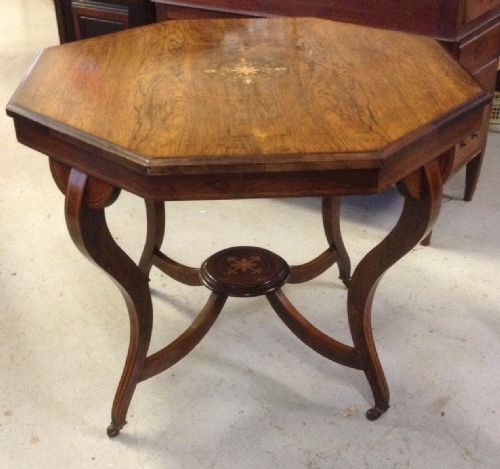 Late Victorian Inlaid Rosewood Centre Table in Original Condition