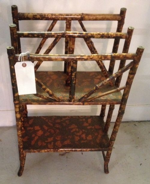 Victorian Bamboo Magazine Stand .Original Condition