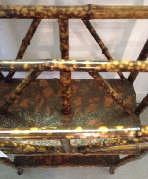 fig 1. Victorian bamboo magazine stand .Original condition