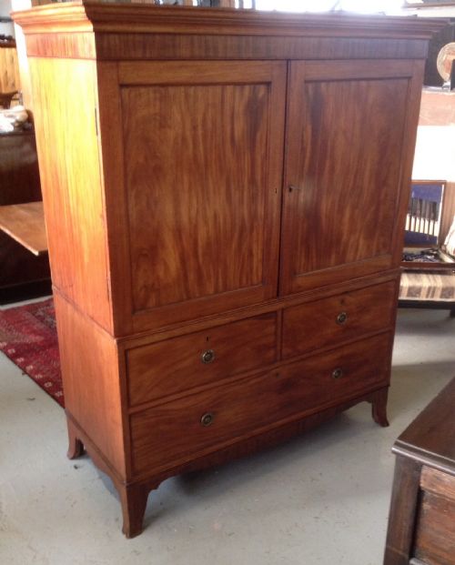 Georgian Mahogany Clothes Press of Small Size