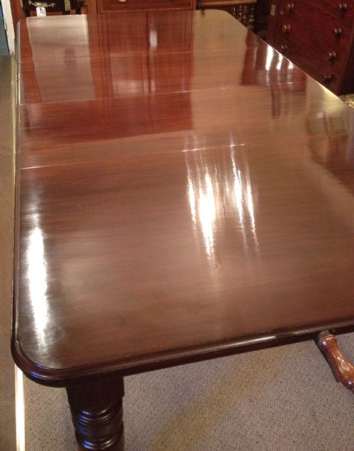 fig 1. Victorian walnut wind out 10 seater dining table Fully restored