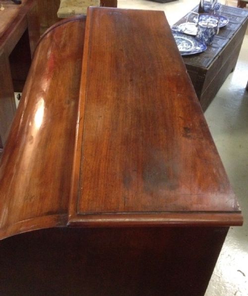 fig 1. Victorian mahogany cylinder desk in original condition
