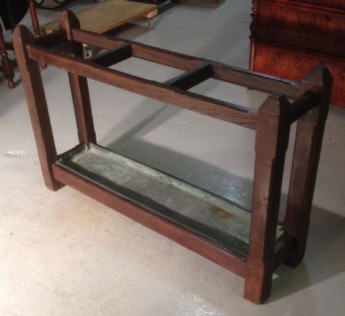 fig 1. Country house  oak stick stand with original tray