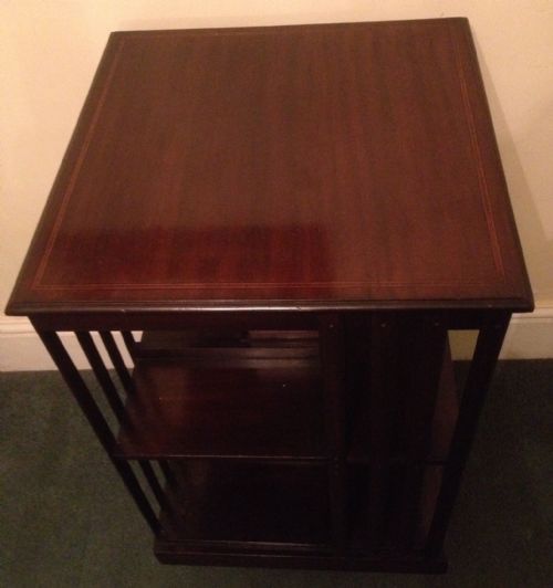 fig 1. Edwardian inlaid mahogany revolving bookcase circa 1900