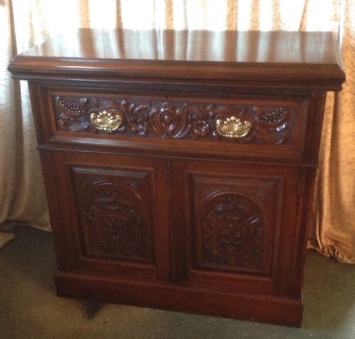Victorian Carved Walnut Secretaire Circa 1880