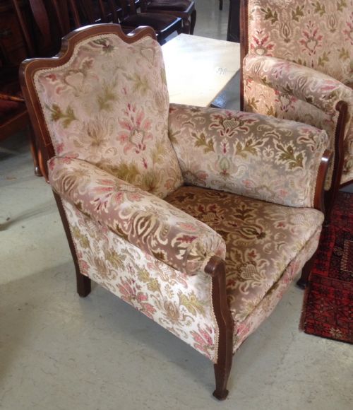 fig 2. Late Victorian mahogany framed armchair