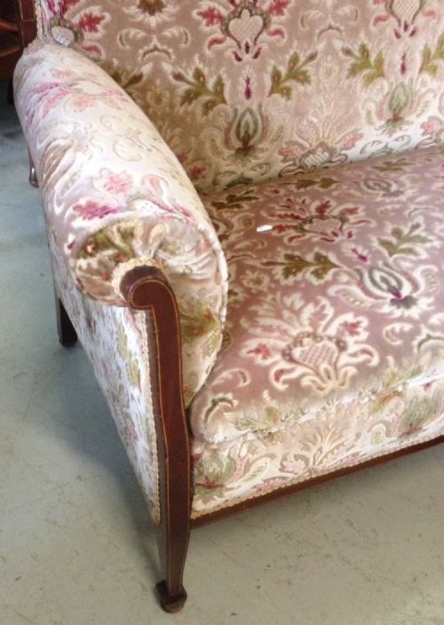 fig 1. Late Victorian two seater mahogany framed sofa