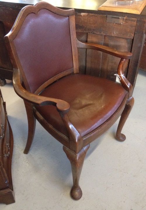 fig 1. Walnut framed armchair ideal for a desk