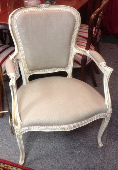 French Open Armchair  Original Paint Circa 1920